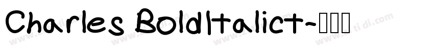 Charles BoldItalict字体转换